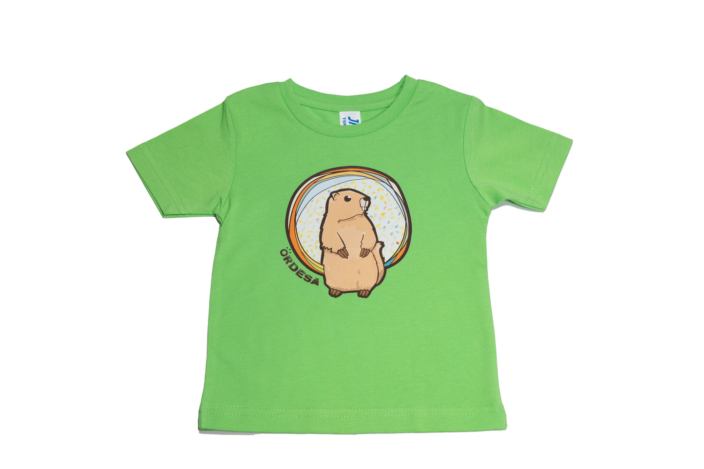 Camiseta marmota verde