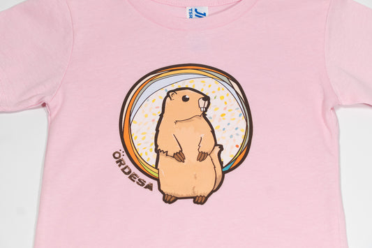 Camiseta Marmota rosa