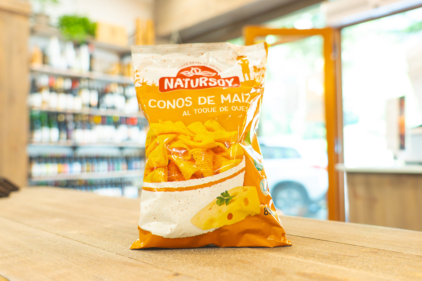 Conos de maíz al toque de queso Naturasoy