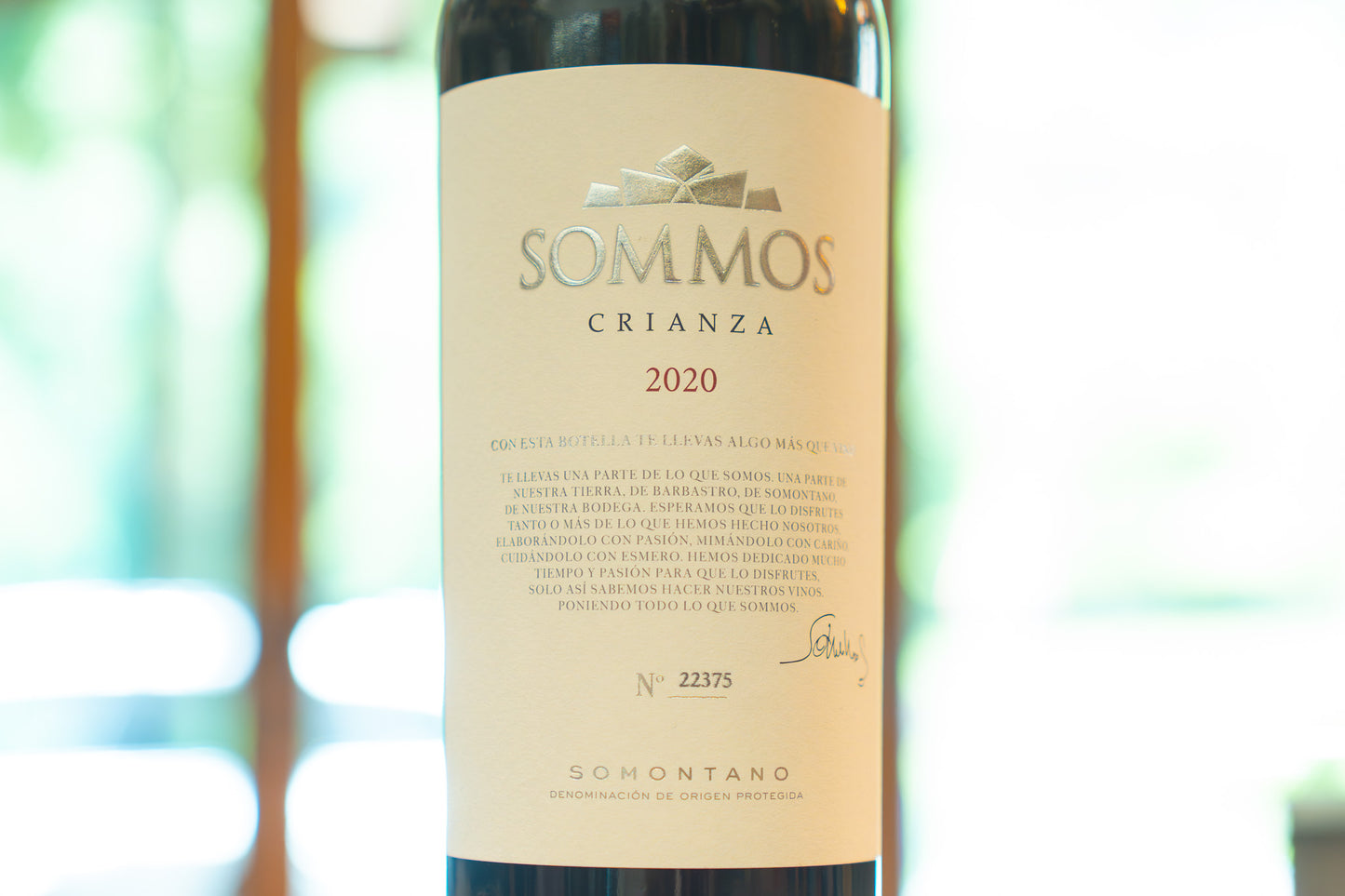 Vino tinto crianza 2020 Sommos Somontano