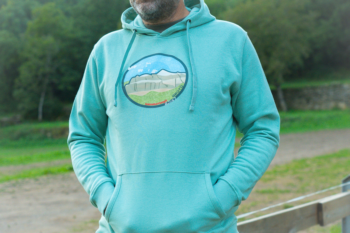 Sudadera Mondarruego verde agua